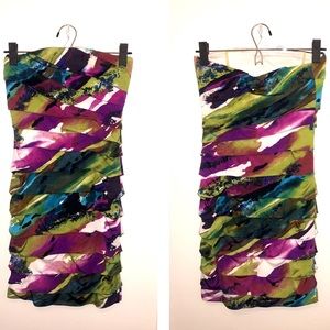 Strapless Multicolored Dress